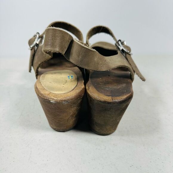 Lotta From Stockholm Women’s 40 Highwood Heels Mary Jane Clogs Brown - Picture 5 of 7